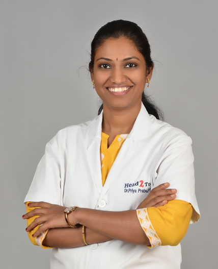 Dr. Priya Prabu BPT, MPT, CERT (DNT),<br> CERT (PFR), MIAP (Co-Founder)
